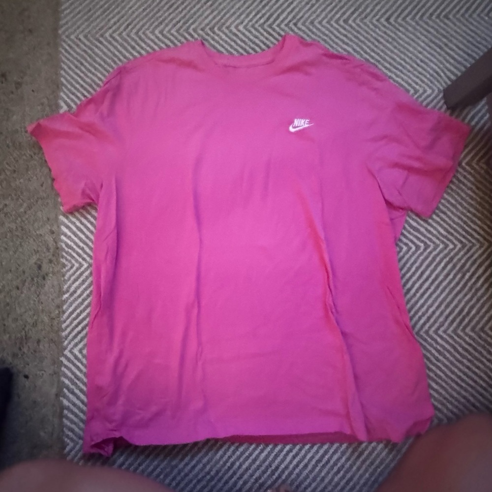 Nike Fuchsia Tee with White Logo